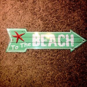To the Beach Bum Aluminum Summer Beach House Rental Property Wall Door Sign